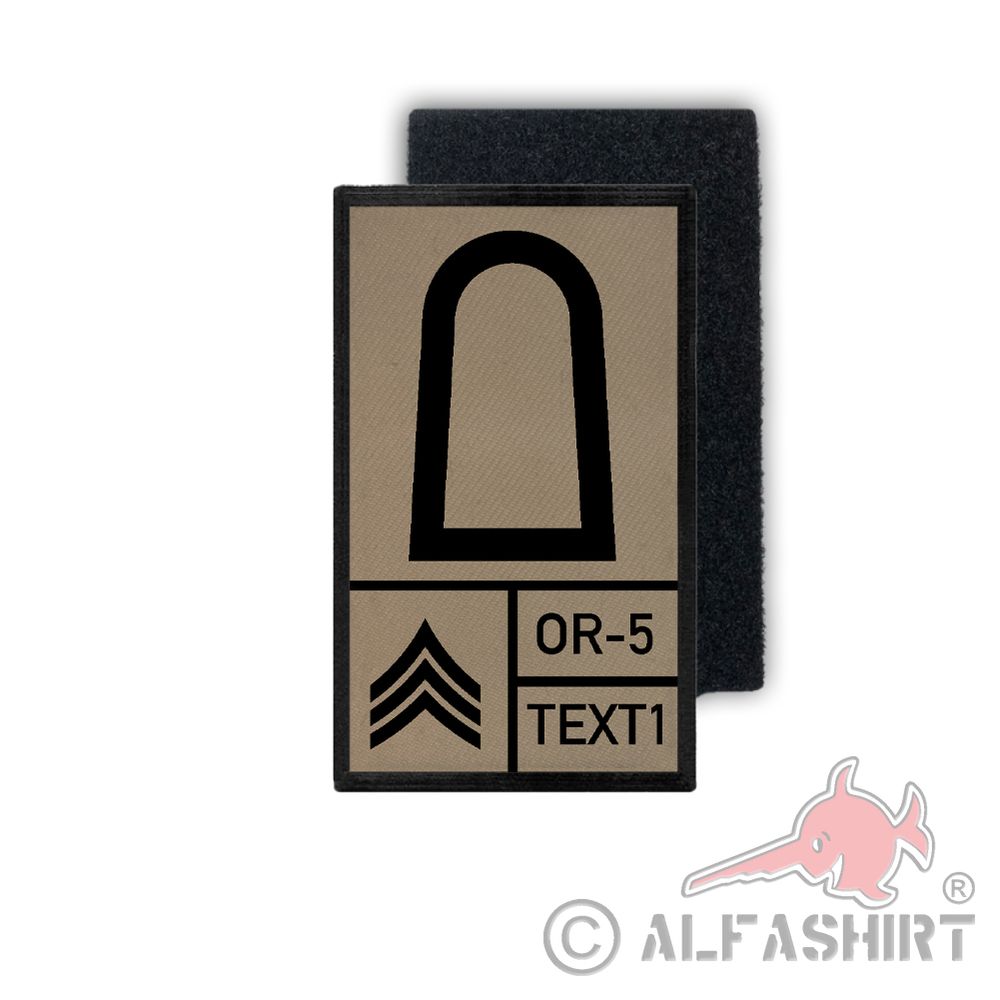 Rank Patch 9.8x6cm Sergeant Tropics Desired text Stuffz Bundeswehr # 35884