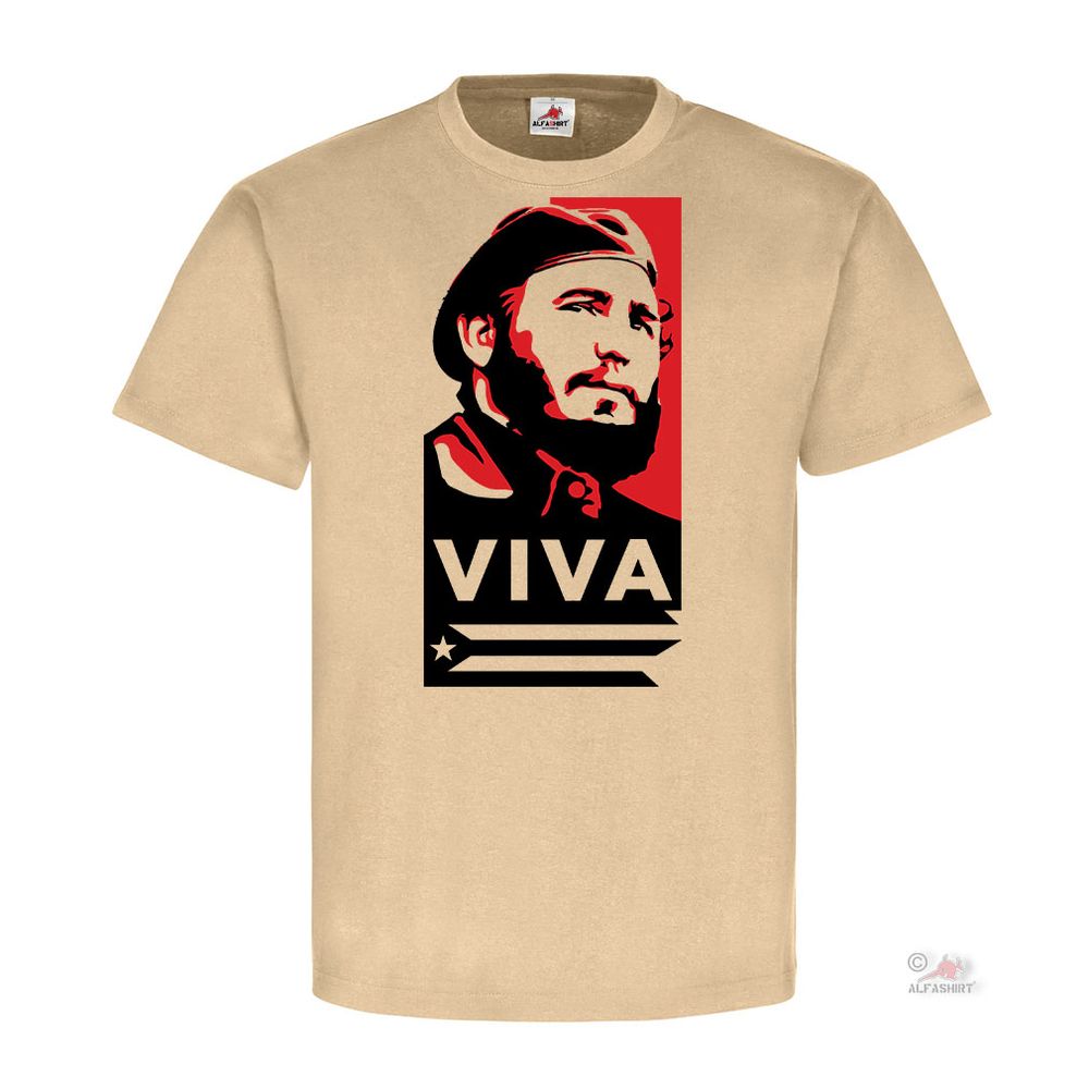 VIVA CUBA Fidel Castro Máximo Líder Revolution Chef Spanish T-Shirt # 19658