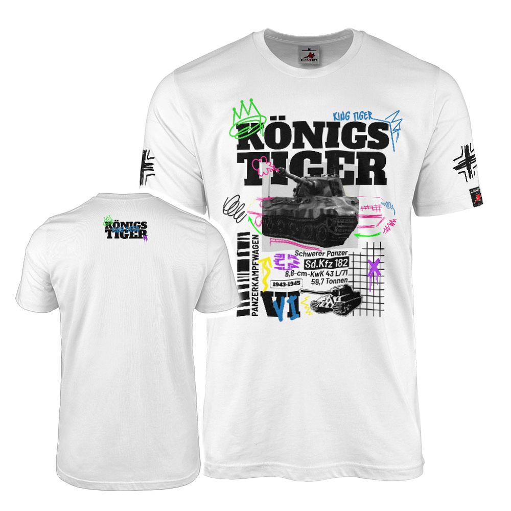 T-Shirt Königstiger King Tiger SdKfz 182 Panzerkampfwagen VI WH #45966