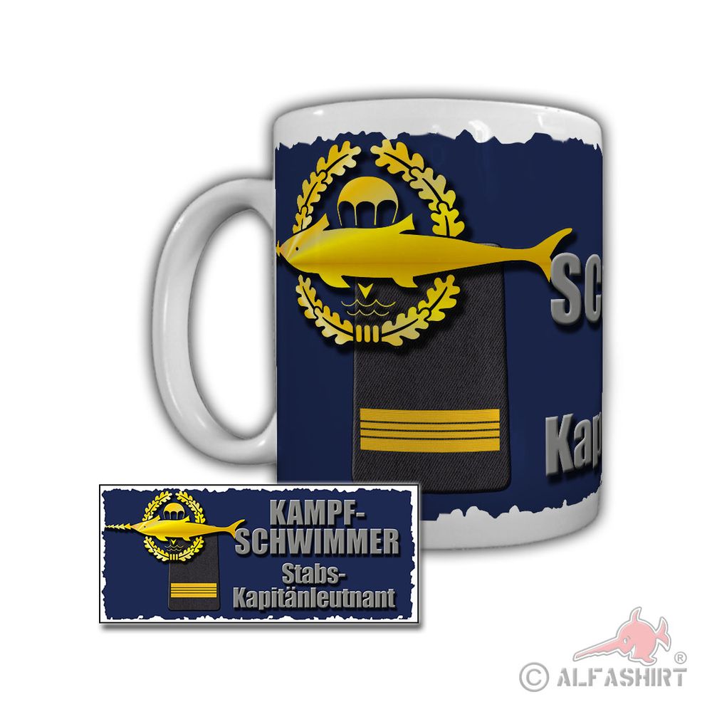 Tasse Kampfschwimmer Stabskapitänleutnant Marinetechnikschule Bundeswehr #29264