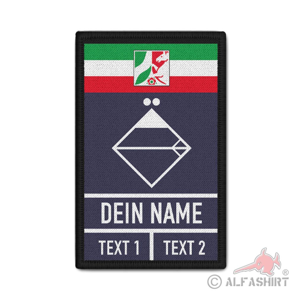 Rank Patch Feuerwehr Dienstgrad Freiwillige NRW Dein Name Personalisiert #39329