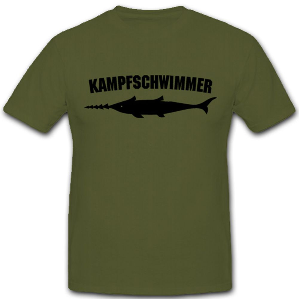 Kampfschwimmer Sägefisch Schwertfisch Bundeswehr Wappen Froschmänner Froschmann Abzeichen Emblem - T Shirt #4220