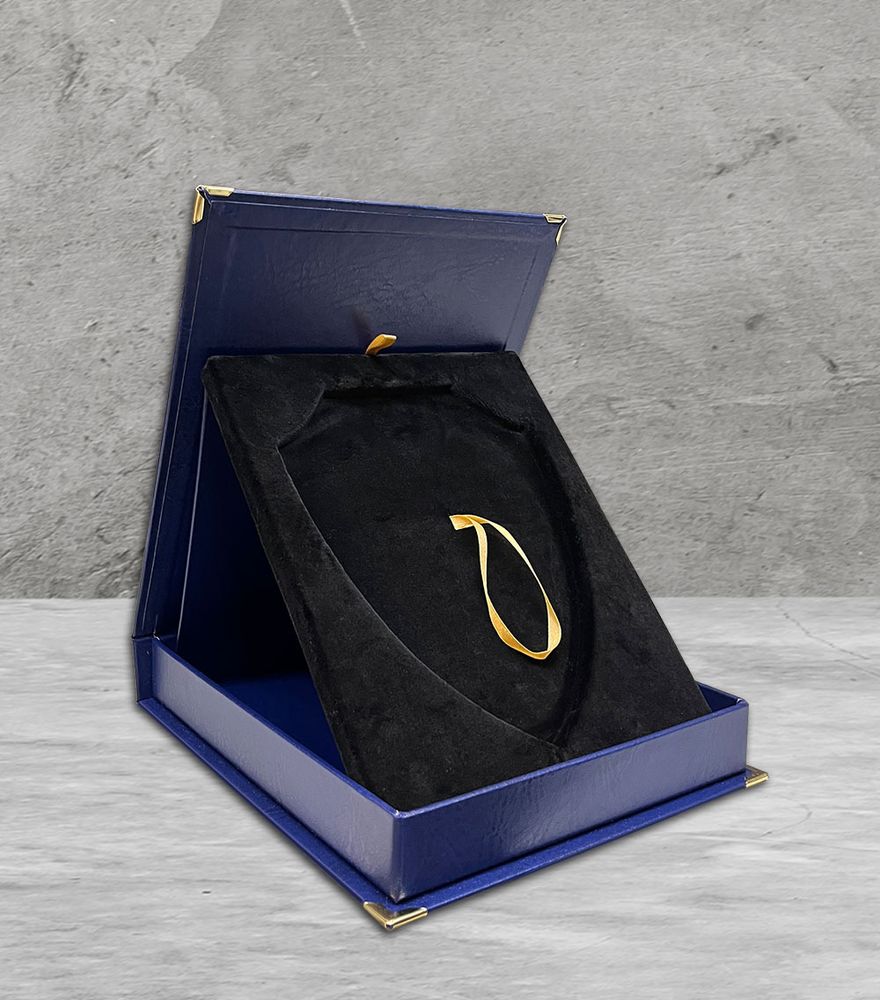 Geschenkschatulle für Wappenschild Geschenkbox Samt Edel Kasten Box #42711