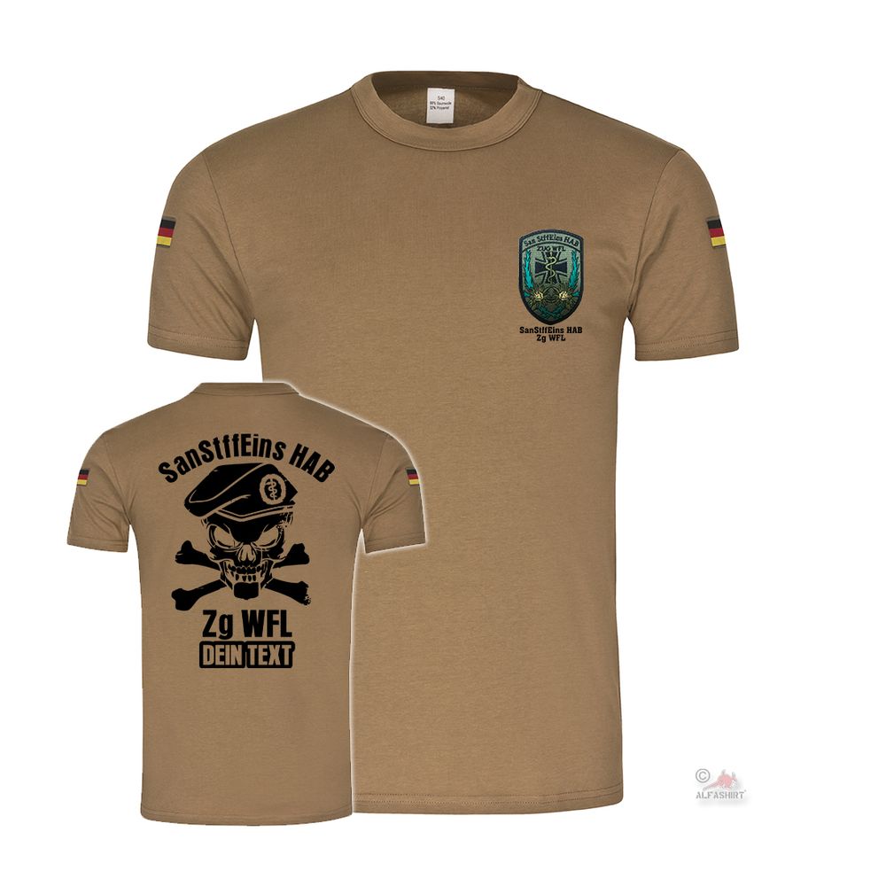 BW Tropen SanStaffelEinsatz HAB Zug Wildflecken mit deinem Tex T-Shirt#39864