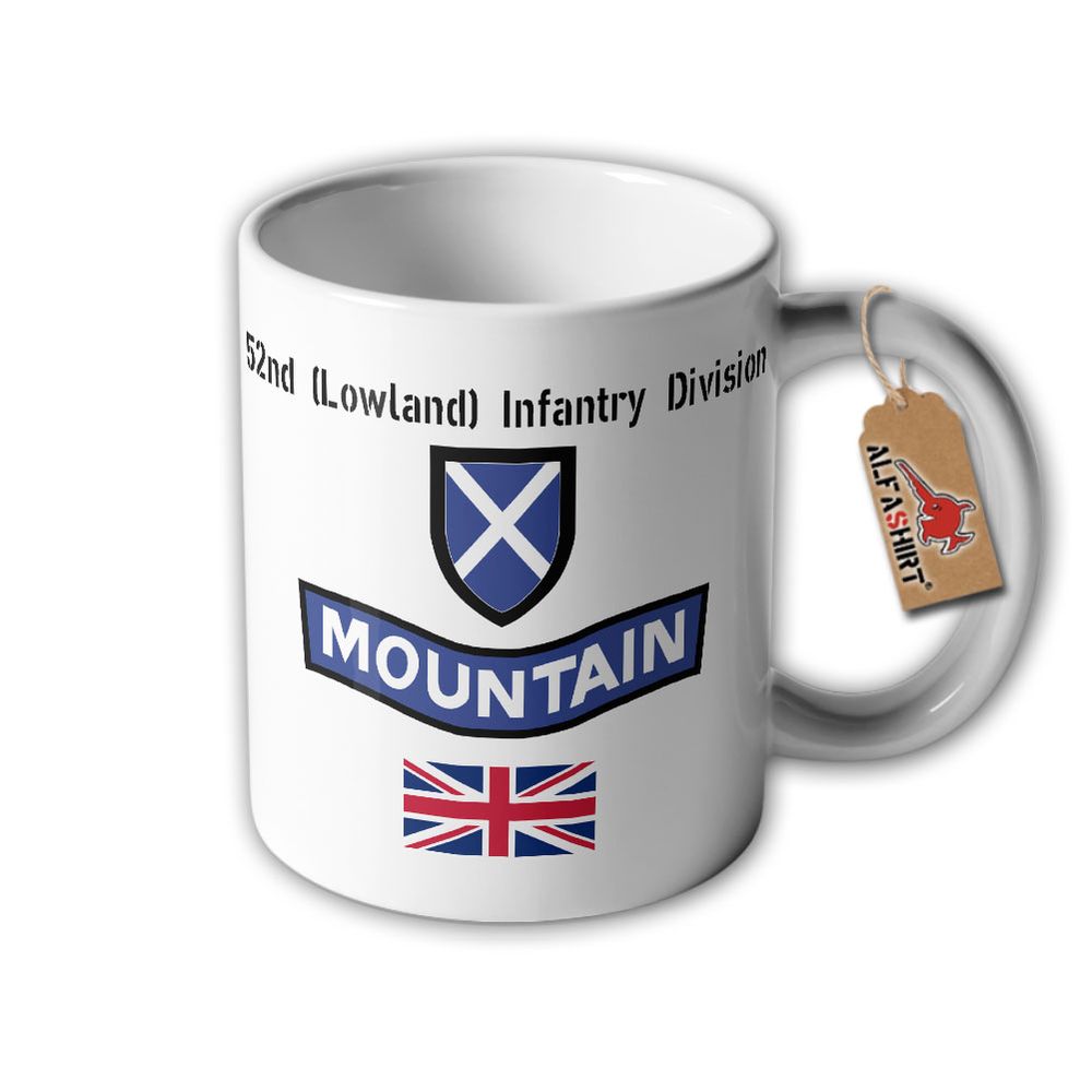Cup 52nd Lowland Infantry Division British Army Mountain England Coat of Arms # 32367