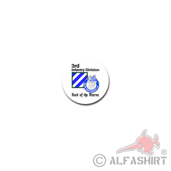 3rd Infantry Division Sticker US Infantry Division US 7x7cm # A4046
