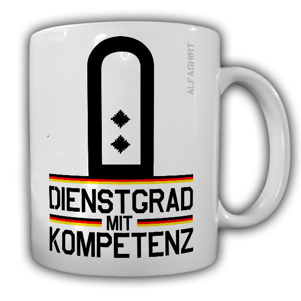 Tasse Oberleutnant Dienstgrad Bundeswehr OLt Dienstgrad Militär Becher #20700