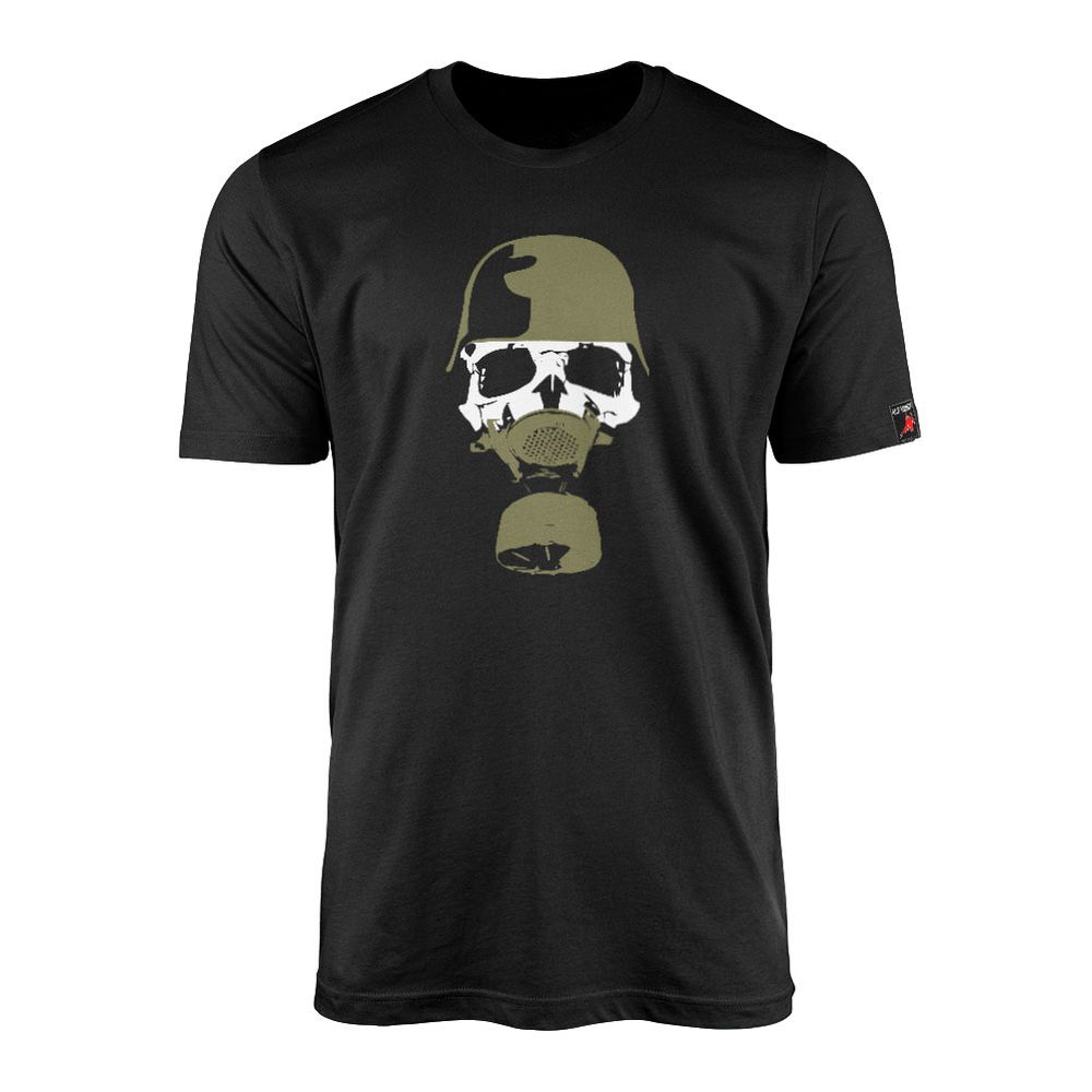 Helmet Gas Mask Skull Bundeswehr M42 - T Shirt # 156