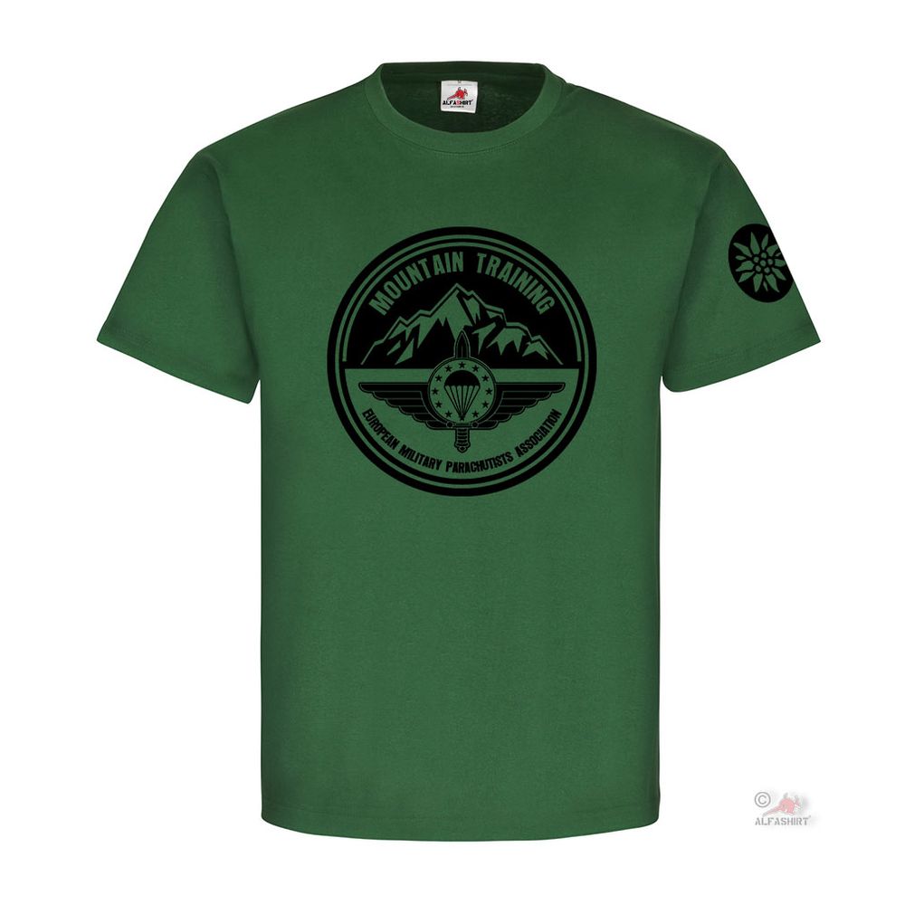 Mountain Training European Military Parachutist Federation T-Shirt # 18771
