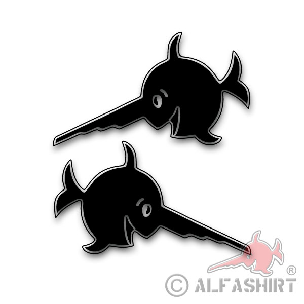 Aufkleber/Sticker U-Boot 96 Sägefisch Set Schwertfisch Sägefisch 60x35cm A3558