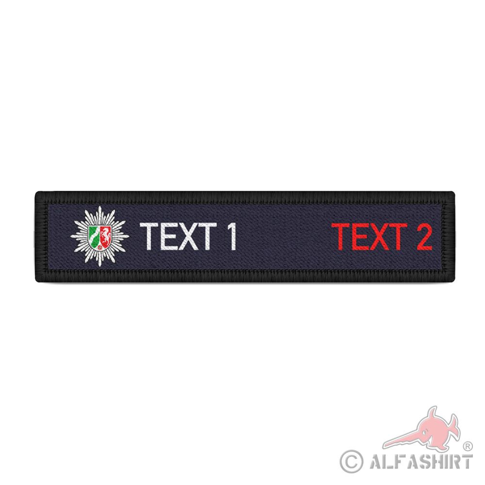 Patch Namensschild NRW Polizei Wunschtext Personalisiert Name Dienstgrad  #38450