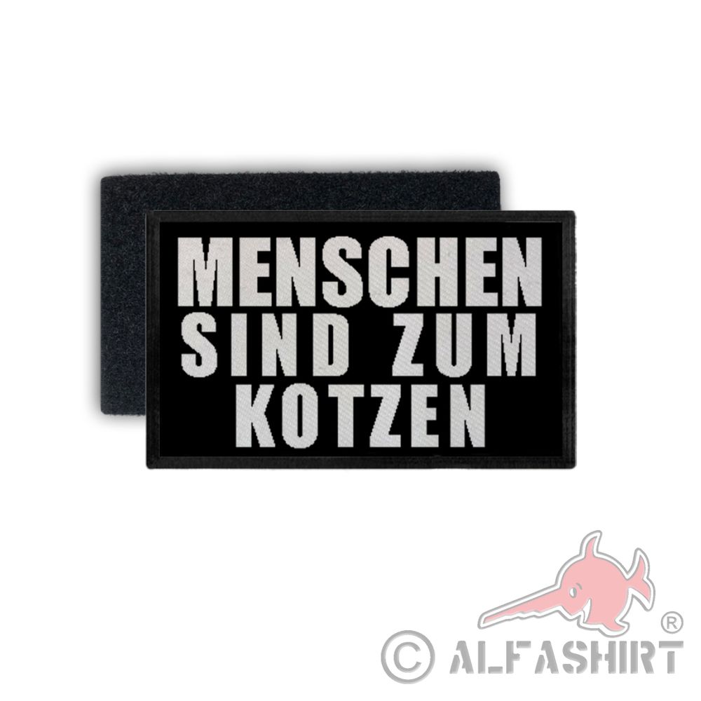 Patch Menschen sind zum kotzen Statement Humor Visual Fun 7,5x4,5cm #34332