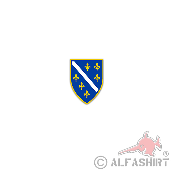Sticker Republic of Bosnia and Herzegovina Coat of Arms Sarajevo 5x7cm A3454