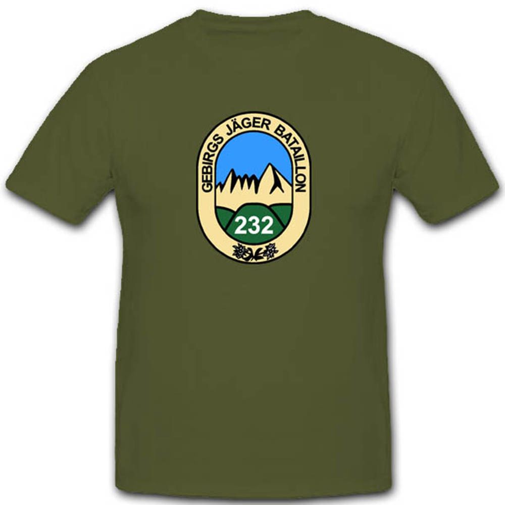 Gebjgbtl232 Gebirgsjägerbataillon 232 Bundeswehr Militär T Shirt #3503
