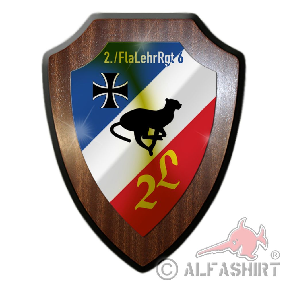 Heraldic shield 2 FlaRehrRgt 6 2nd Air Defense Lehr Regiment 6 BW coat of arms # 31064