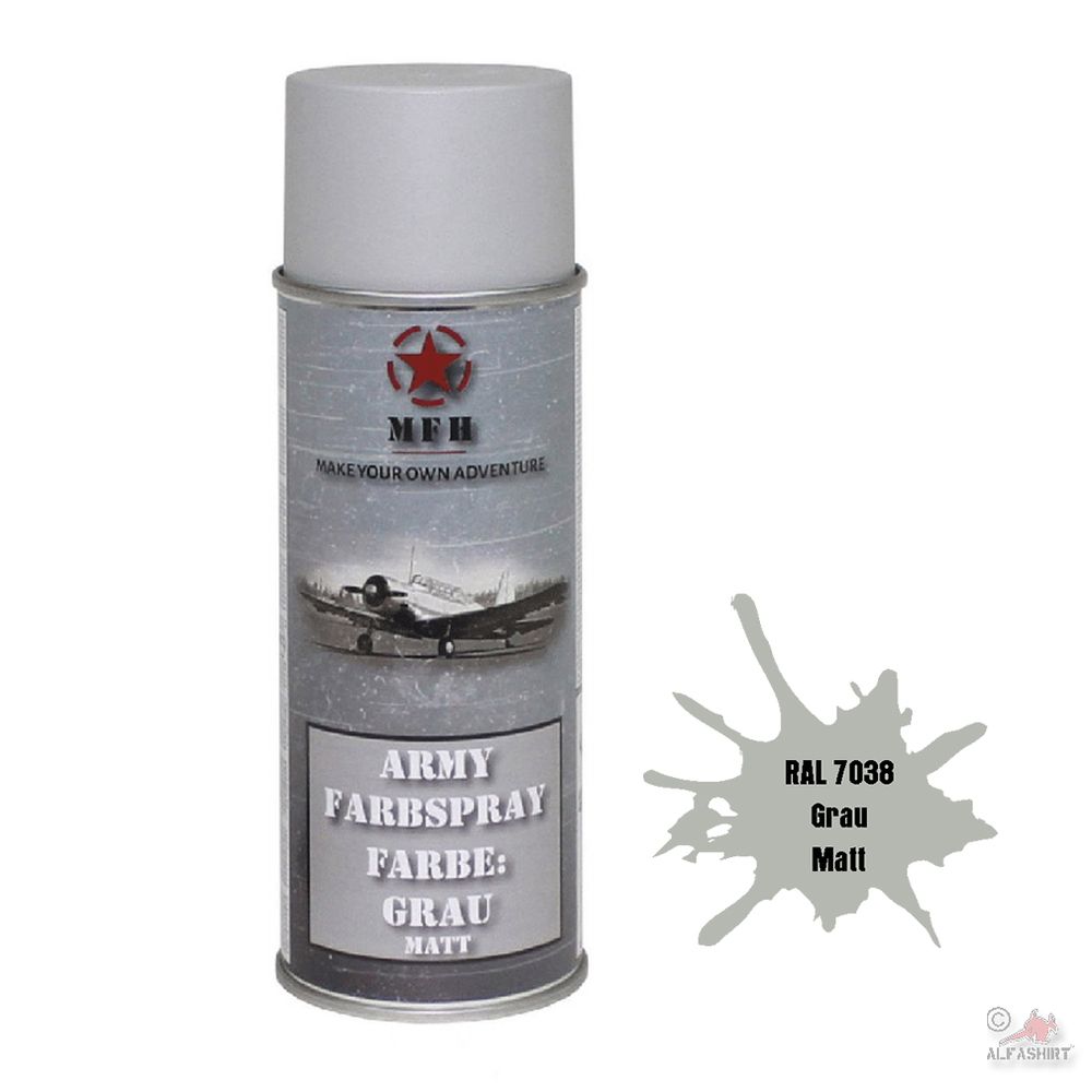 Army Farbspray RAL 7038 Grau Matt Achatgrau Militär Lack Lackieren Spray #31723