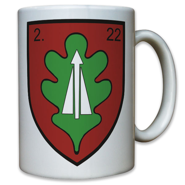 FlaRak 22 Flugabwehrraketen 2. Kompanie Bundeswehr Bund Bw Wappen - Tasse #11796