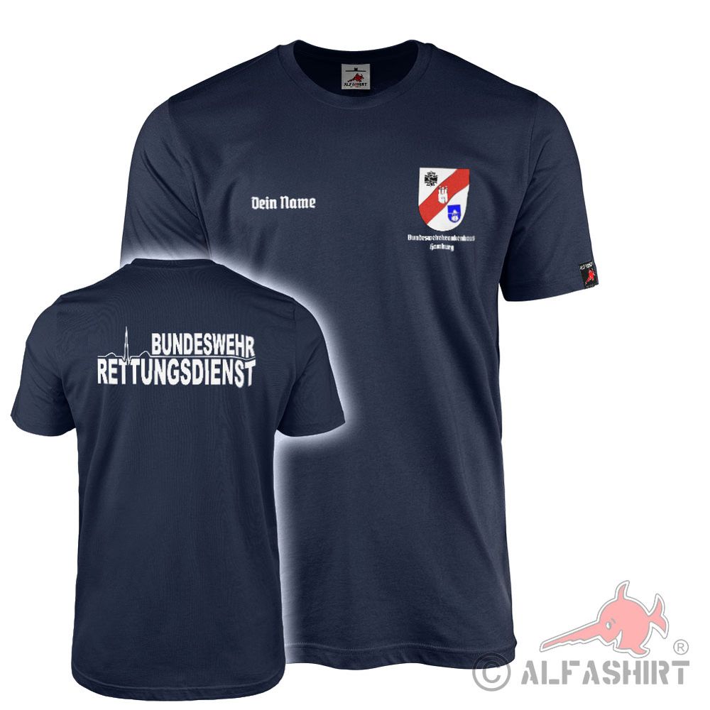 T-Shirt Bundeswehr Hospital BWK Hamburg Rescue Service #44590