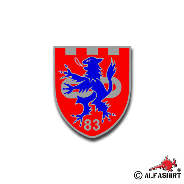 Sticker PzBtl 83 Lüneburg 1992 Tank Battalion Tradition 6x7cm A1392