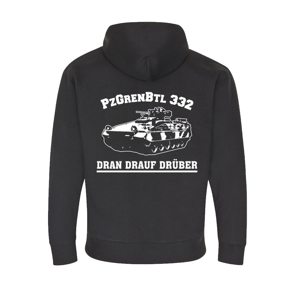 2 PzGrenBtl 332 DRAN Drauf DRÜBER Wesendorf Bundeswehr - Kapuzenpullover #13608