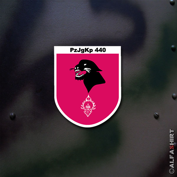 Sticker Panzerjägerkompanie 440 Type 2 PzJgKp Coat of Arms 5x4cm A668