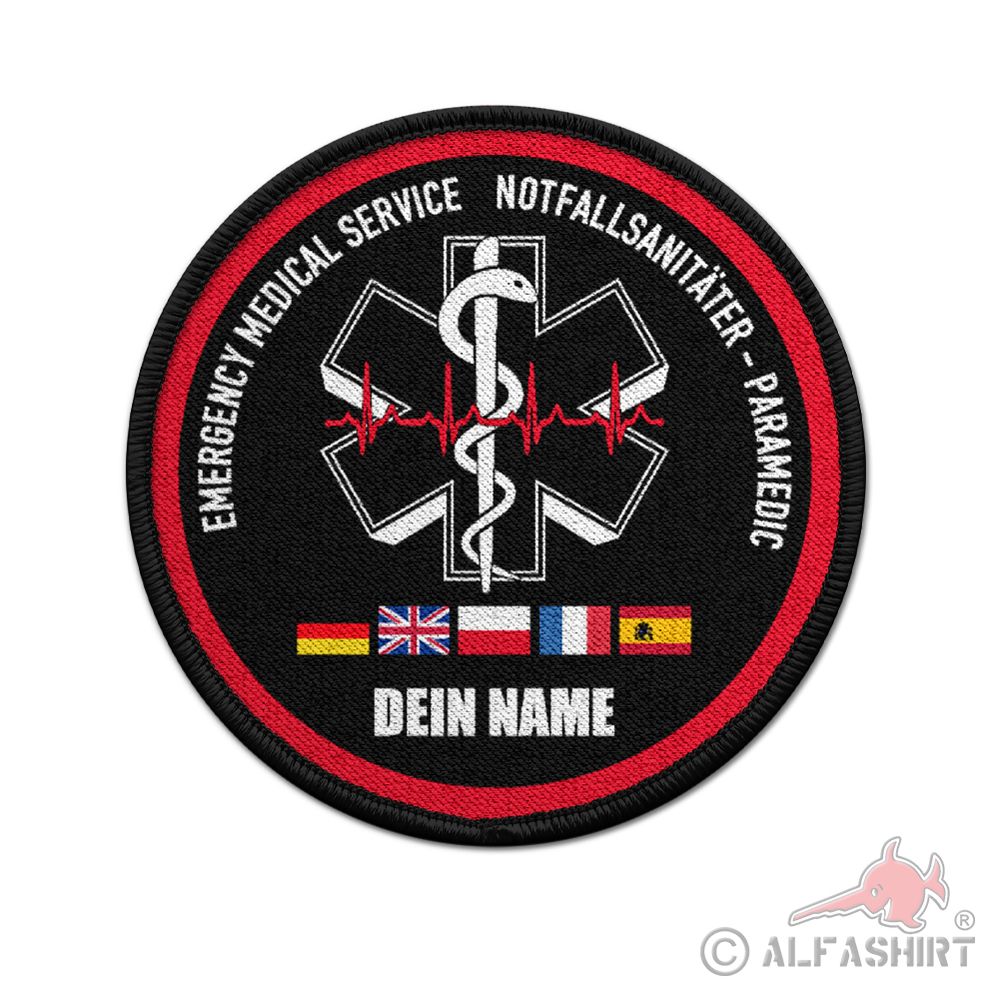 Patch Rund Emergency Medical Service Personalisiert Notfallsanitäter #41054
