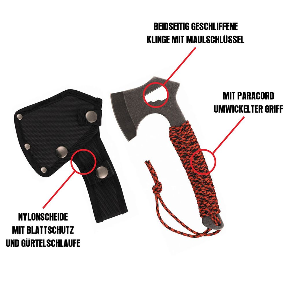 Kommando Combat Beil - Hatchet Mini Axt Tactical Survival Outdoor #13399