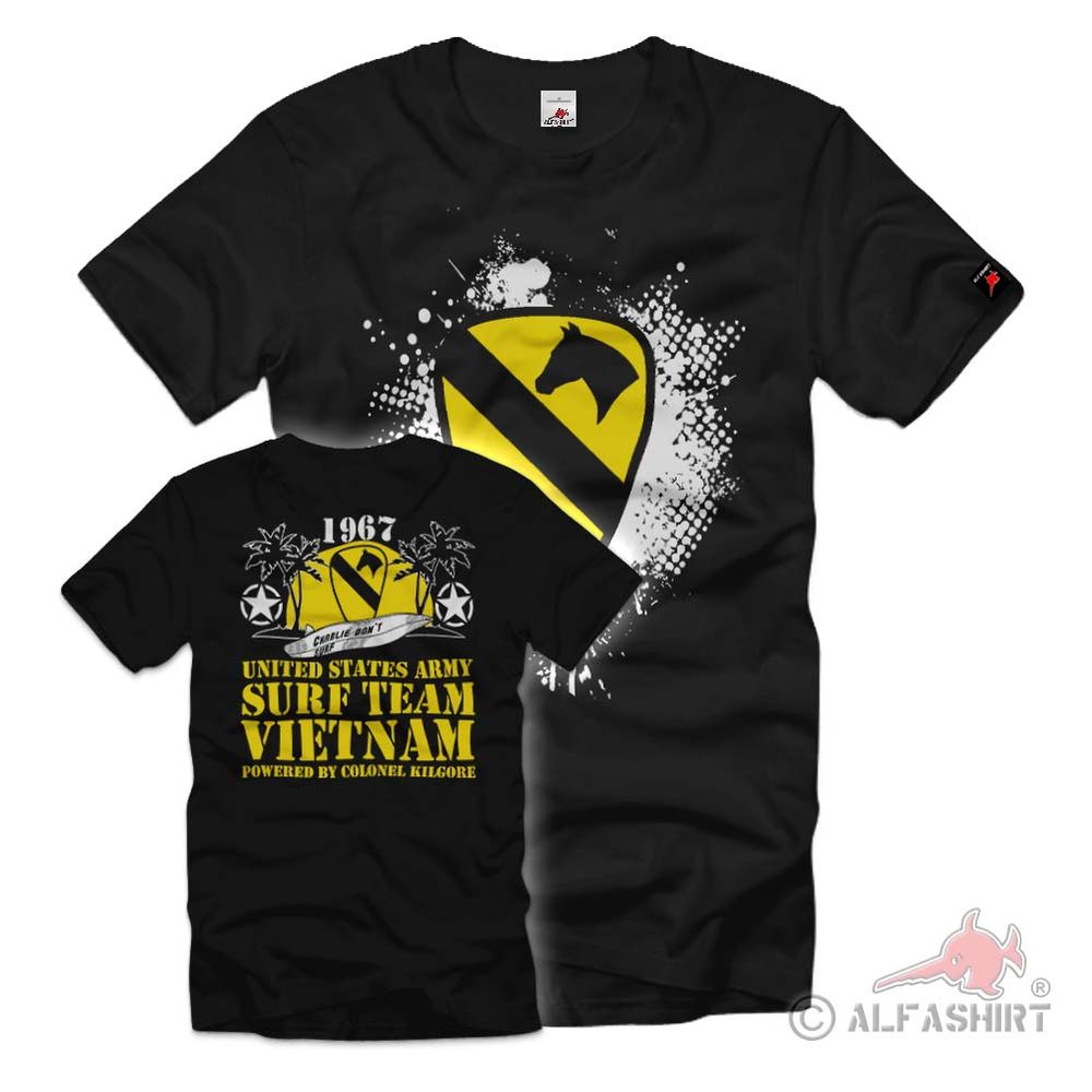 Primera División de Caballería Insignia NAM de Vietnam Camiseta de la División de Caballería de EE. UU. # 35576