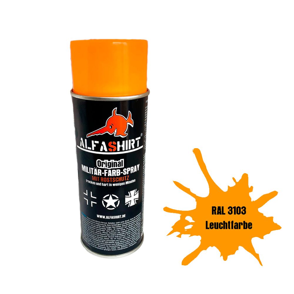 Farbspray Lack RAL 3103 Gelborange Leuchtfarbe Jaune Orange Fluorescent #33843