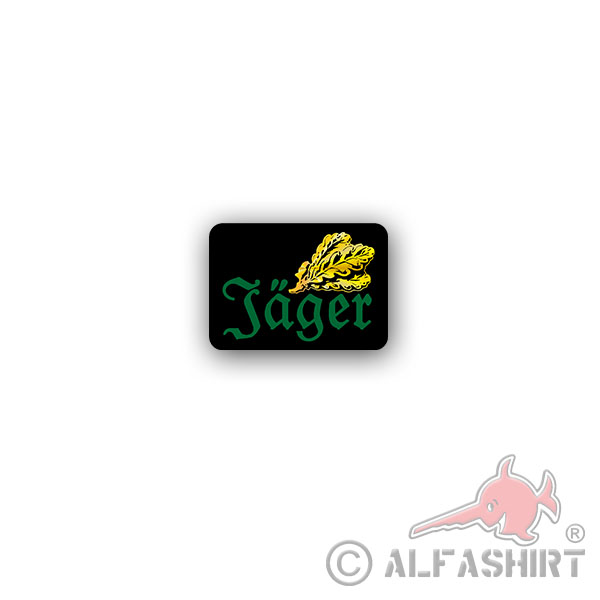 Sticker Hunter Oak Leaves BW Army Combat troop oak troop 10x7cm A3472