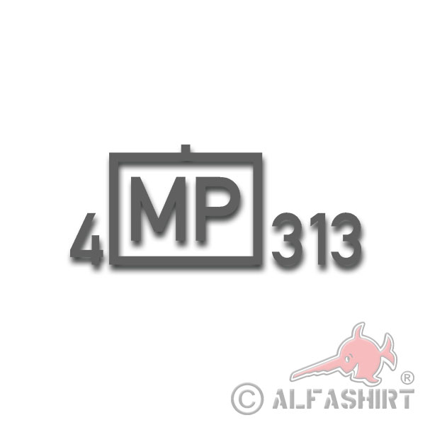 Aufkleber/Sticker Taktisches Zeichen Feldjäger MP Typ 2 Bundeswehr 14x34cm A3150