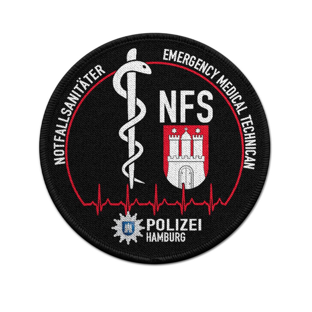 Patch Round NFS Police Hamburg Emergency Paramedic Medical Service Medical #44071