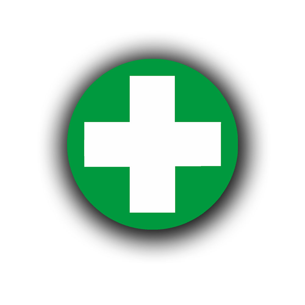 Sticker First Aid Medical First Aid Kit Bundeswehr 5x5cm # A518