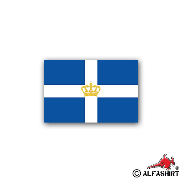 Aufkleber/Sticker Flag of Greece Königreich Griechenland Greece 11x7cm #A2348