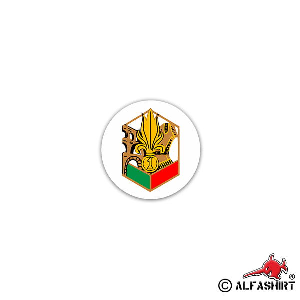 Aufkleber/Sticker 1er Régiment étrangère dè génie 1er REG Pionier 7x7cm A2392