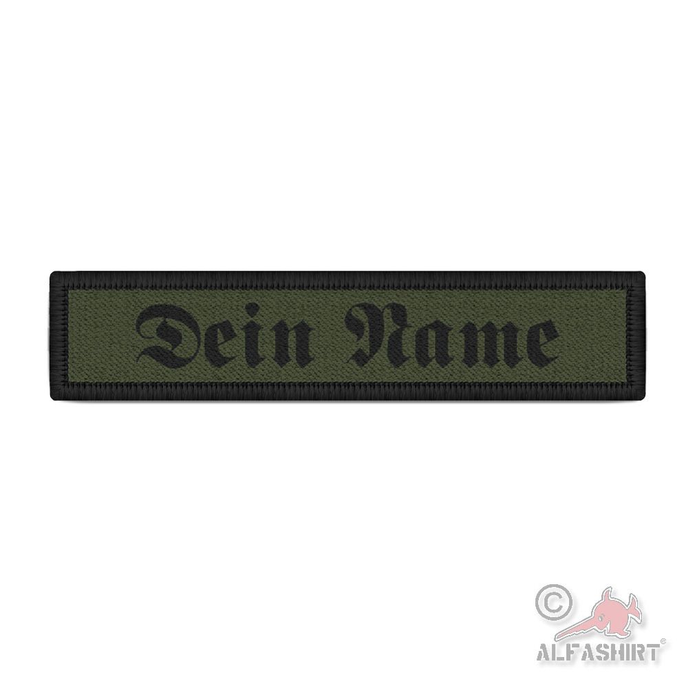 Patch Namensschild Oliv Dein Name Altdeutsch Frakturschrift Schriftart #45658