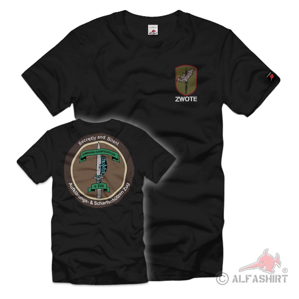 Aufklärungs und Scharfschützen Zug Kompanie 5 Einheit KSK Shwert T-Shirt #34972