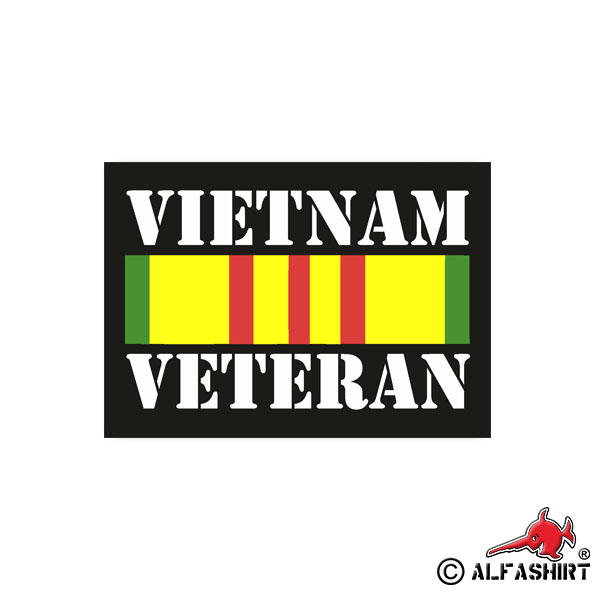 Aufkleber/Sticker Vietnam Veteran Abzeichen Orden Ribbon 5x7cm #A970