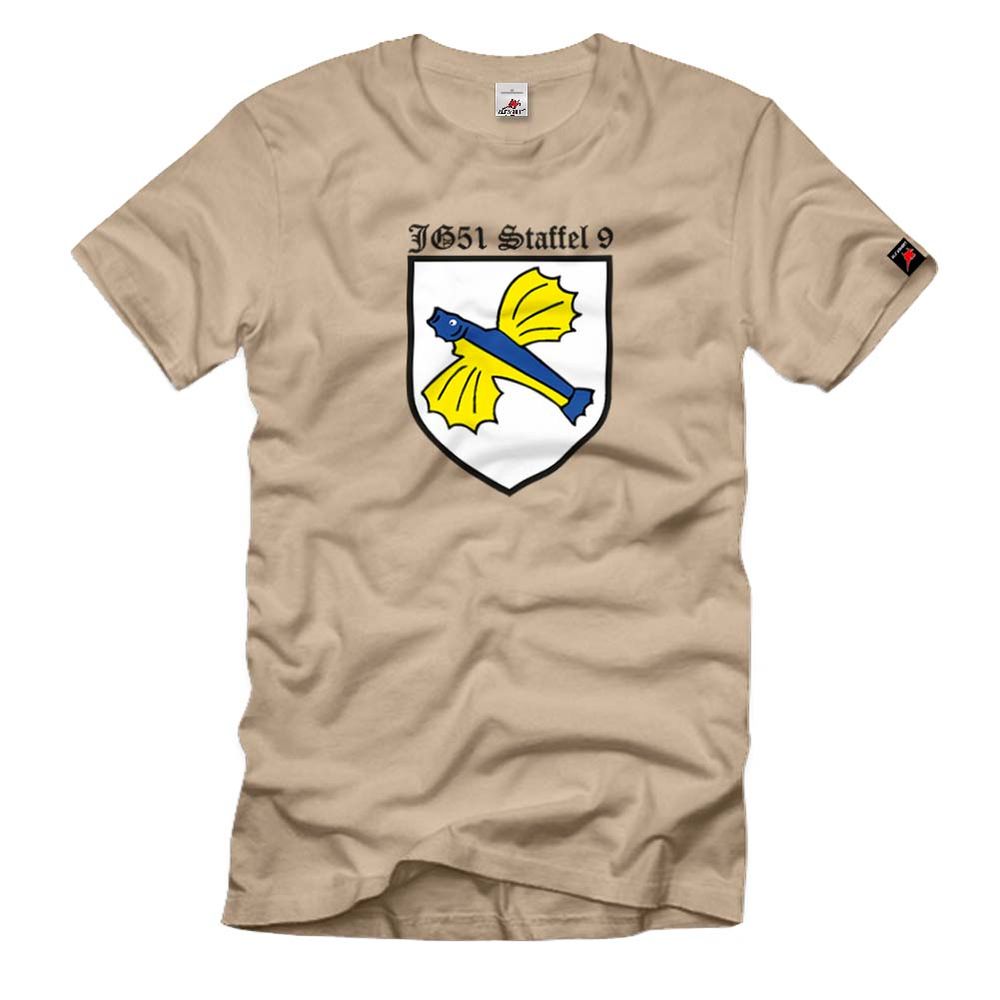 JG 51 Staffel 9 Staffelwappen Jagdgeschwader Luftwaffe Einheit T Shirt#1691