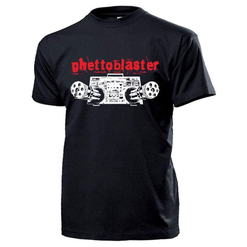 Ghettoblaster Musik Humor Fun Radio Disco Gatling - T Shirt #13241