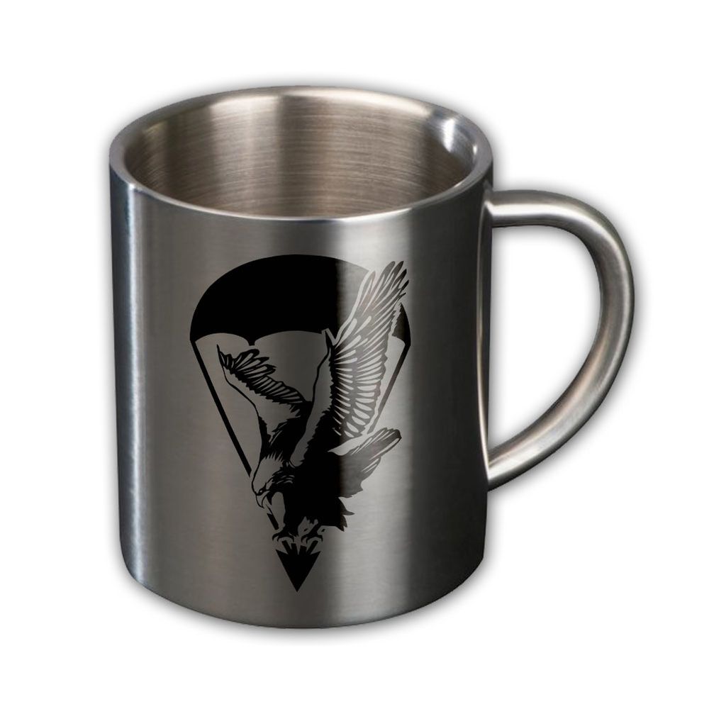 Metallbecher Fallschirmjäger Adler Bundeswehr Springer Logo Abzeichen #8218