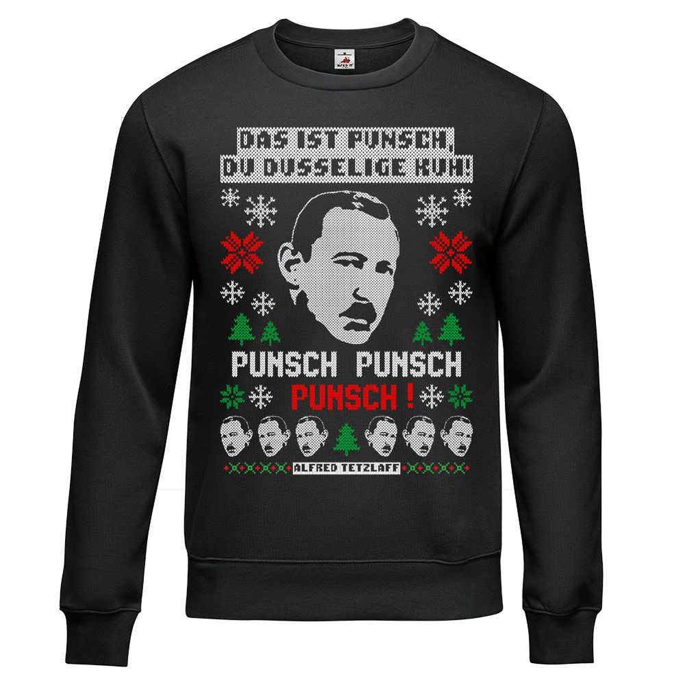 X-Mas Punsch Alfred Tetzlaff Sweater Weihnachten Silvester Ein Herz #47132