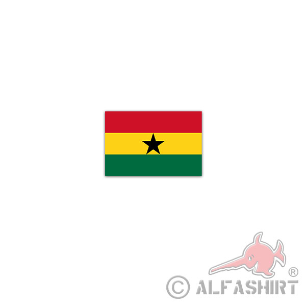 Sticker Ghana Flag Republic of Ghana English Accra 11x7cm A2938