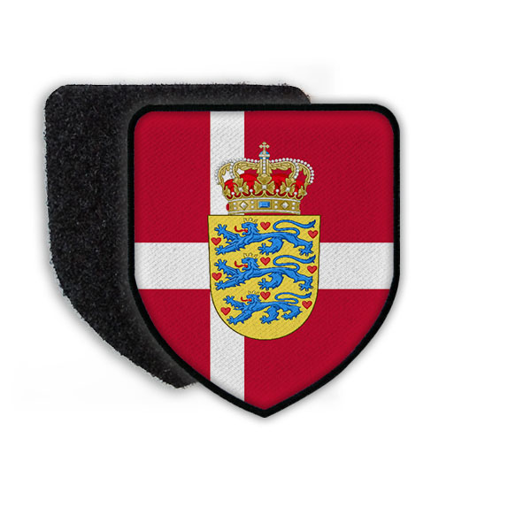 Patch Dänemark Kopenhagen König Landeswappen Fahne Ehre Löwe Rot Weiss #21931