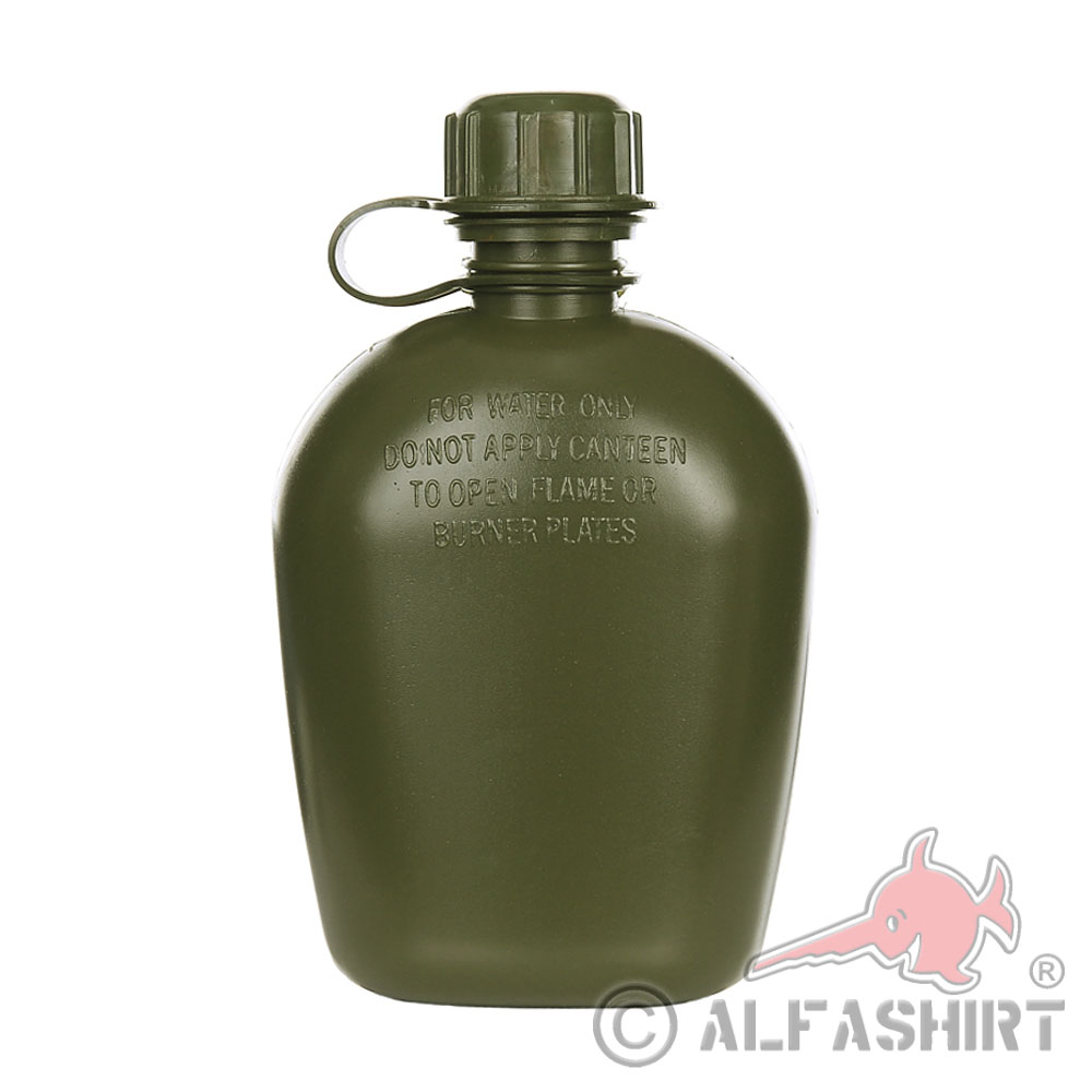 Army canteen 1 liter water bottle US olive plastic BW # 36637