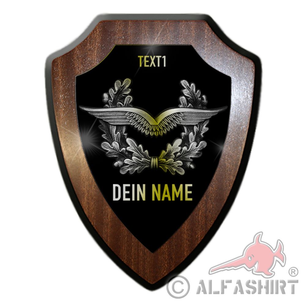 Heraldic Shield Luftwaffe Personalized Cap Badge Wall Shield # 36368