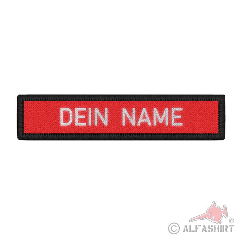 Namenspatch Dein Name Reflektierend rot Security Namen Uniform individuell#38156