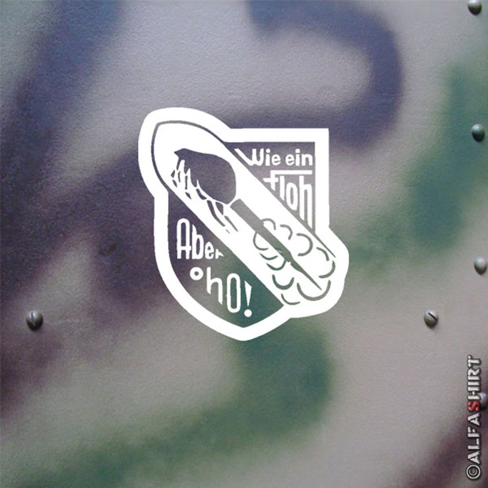 Sticker Like a flea but Oho JG400 Luftwaffe Model 15x13 cm # A298