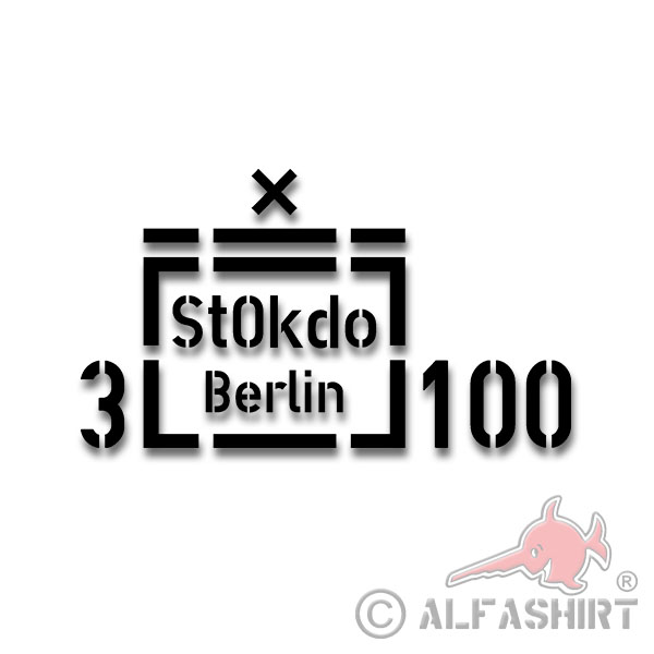 3 StOKdo Berlin 100 Location Commando Sticker Tactical 34x19cm # A4499