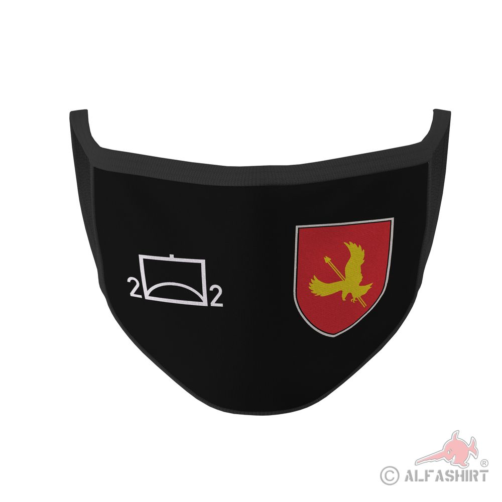 Mundmaske 2 FlaRgt 2 BW Taktisches Zeichen Nasen Fritzlar SCHWARZENBORN #35882